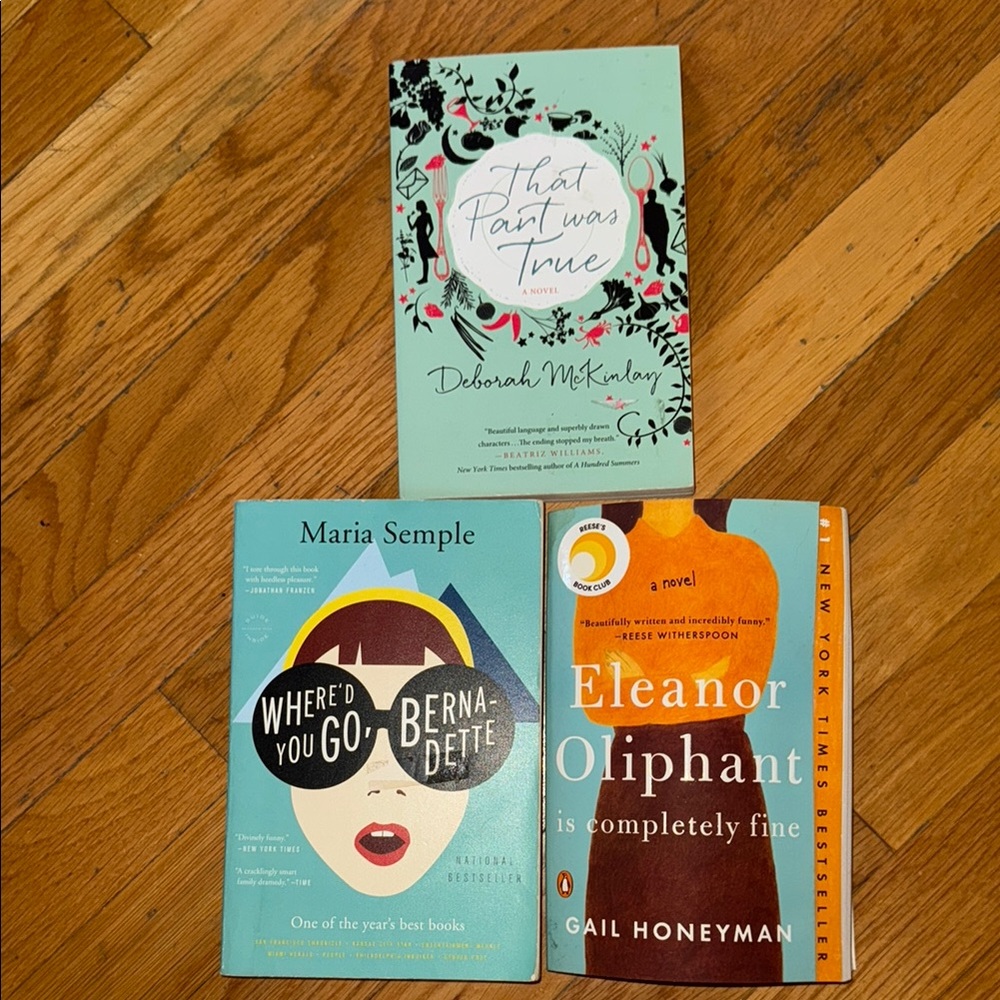 Summer Beach Reads! Set of Three Novels with Colorful Covers